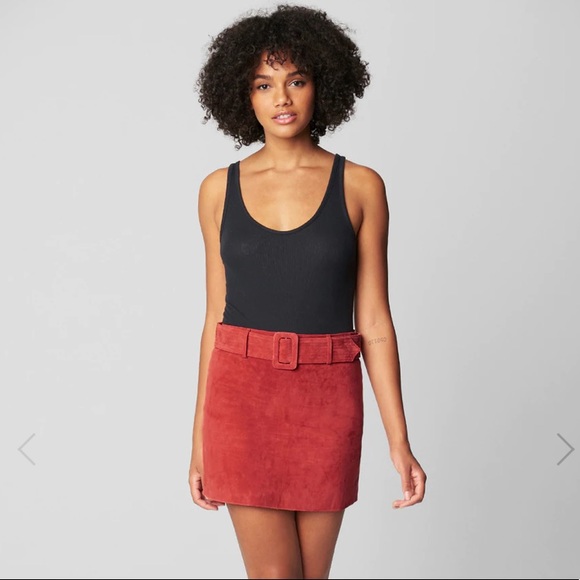 NWT Blank NYC Suede Skirt With Belt - Picture 1 of 6